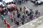 Flashmob des Seminarfachs 'Tanz' an der LeoBurg