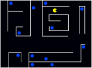 Screenshot des Pacman-Spiels von Anton Eichhorn (03-2014)